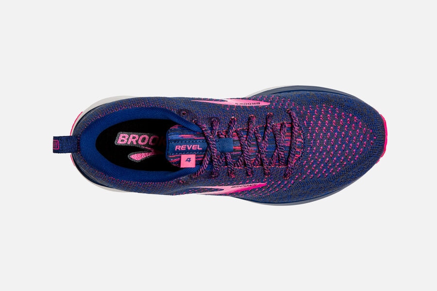 Brooks Revel 4 Road Running Shoes - Womens - Blue/Pink - VJ2658039